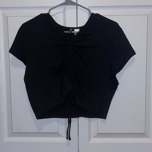 H&M divided black crop top.